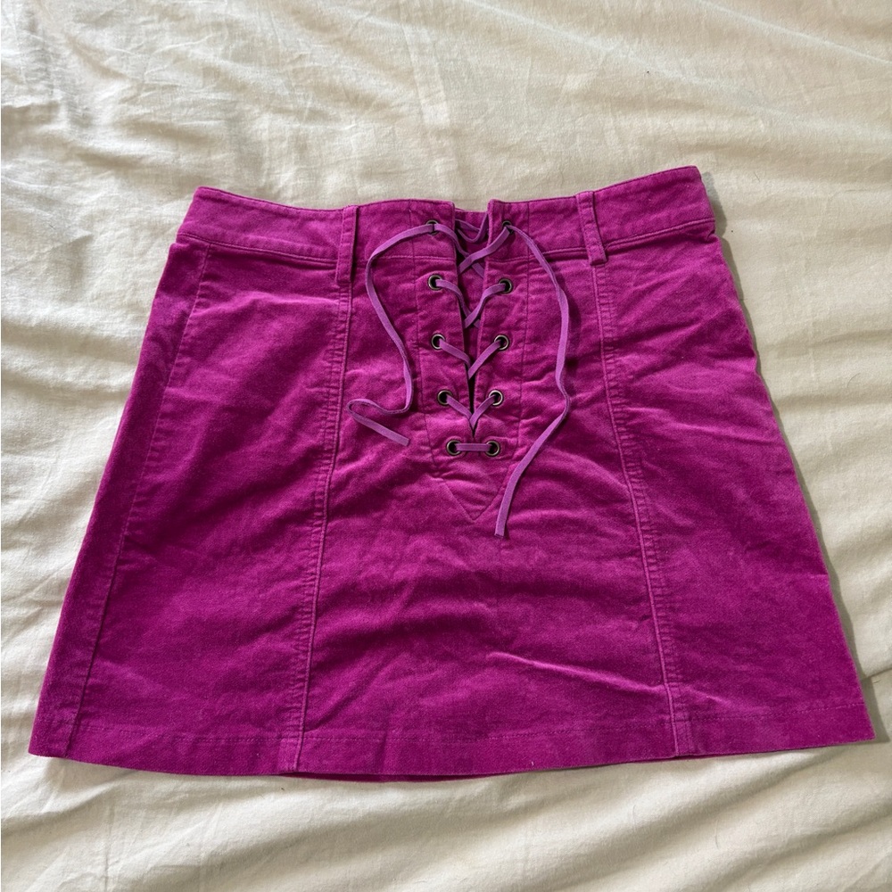 Suede skirt